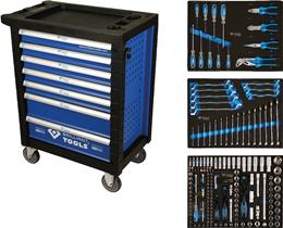 BRILLIANT TOOLS BT153473 - Tool cabinet with 7 drawers and 473 tools