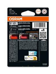 OSRAM ŽARNICA LED W21/5W 12V W3x16q LEDriving SL RDEČA - RED BLISTER 2/1