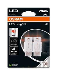 OSRAM ŽARNICA LED P27/7W 12V W2.5x16q LEDriving SL RDEČA - RED BLISTER 2/1