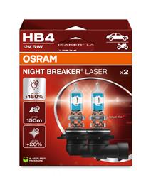 OSRAM ŽARNICA HB4 12V P22d NIGHT BREAKER LASER NL Hanging Folding Box 2/1