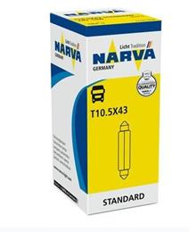 NARVA ŽARNICA STANDARD FESTOON - SOFITNA T10,5X43 24V 10W NVA CP 1/1